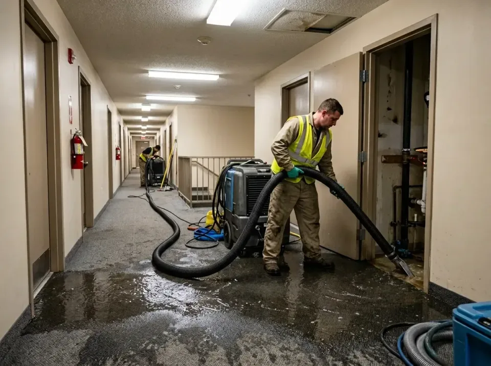 multi-unit-apartment-hallway-f-005 — frequently asked questions, Emergency Burst Pipe Water Extraction & Removal in High Spr…